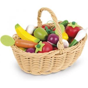 Panier De 24 Fruits Et Légumes-Jouet D’Imitation Panier De Courses-Idéal Pour Jouer À La Marchande-Dès 3 AnsJ05620
