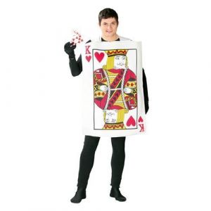 Déguisement carte à jouer homme - Roi de cœur - Rouge