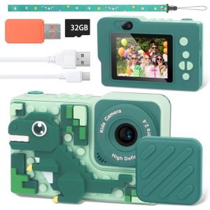 2.4 Pouces Appareil Photo Enfant Numérique Mini Caméra Enfant Rechargeable Caméscope Cadeau Jouet Filles Garçons De 6 À 10 Ans