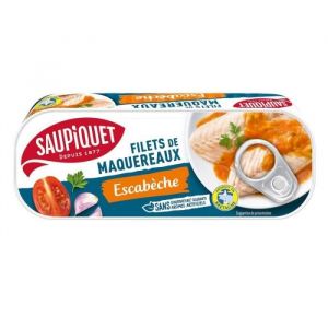 SAUPIQUET - Filets Maquereaux Sauce Escabèche 169G - Lot De 4