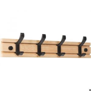 Pat&egrave;re Murale de 4 Crochets Mobile Pat&egrave;res Porte Manteaux Crochet Mural pour Serviettes Chapeau Suspendre Manteaux &eacute;charpes