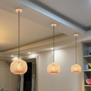 Lustre Suspension Vintage - IDEGU - Bambou - Style Campagne - Ø25CM