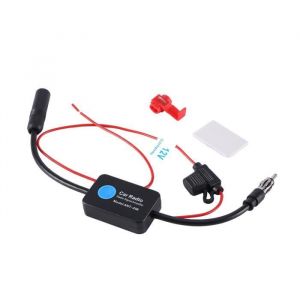 Qutianshop® Amplificateur Radio dAntenne Universel Réception de Signal dAntenne de Radio de Voiture FM 12V #588