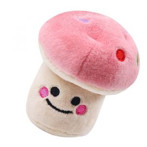 SURENHAP Jouet pour chien en peluche champignon Peluche chien jouet dessin anim&eacute; champignon en forme de animalerie ensemble Rose
