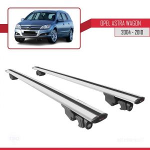 Barres de toit - Opel - Astra H Wagon 2004-2010 - Aluminium - Gris - Verrouillable