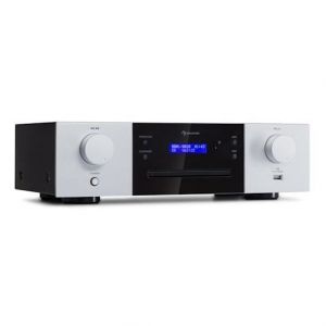 Lecteur CD - Auna CD-1000 DG - USB - T&eacute;l&eacute;commande - Aluminium - Blanc