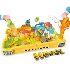 Table d&rsquo;activit&eacute; d&rsquo;ext&eacute;rieur - Table de Jeu Sable et Eau Avec Bras de Pelleteuse - Circuit deau - Jeu Plein Air Transportable