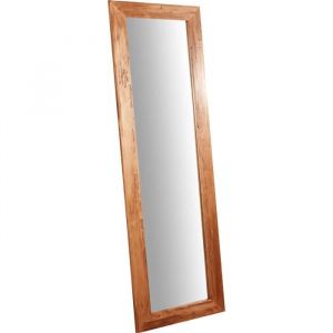 Miroir murale rectangulaire en bois massif de tilleul finition crème  L60 x PR3 xH 180 cm Made in Italy - L6096-NT