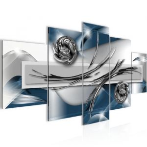 Runa art Tableau Décoration Murale Abstrait 200x100 cm - 5 Panneaux Deco Toile Prêt à Accrocher 100251a
