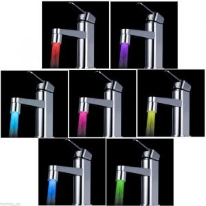 RC-F04 Robinet Embout lumière 7 couleurs LED leau pour salle de bain cuisine