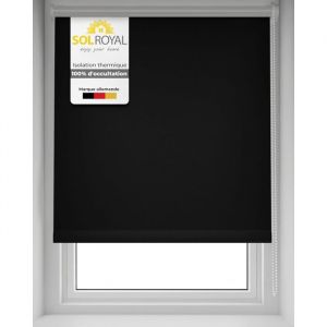 Sol Royal Store enrouleur occultant et isolant thermique 60x160cm Noir - SolReflect T42 - Montage simple