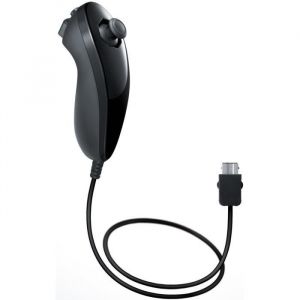 Manette Nunchuck Hobby Concept Contrôleur de jeu pour Console Wii et Wii U Noir