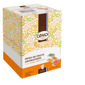 CEMOI  Assortiment de 220 P&acirc;tes de Fruits emball&eacute;es individuellement  4 Saveurs  - 45 kg
