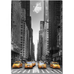Tableau Panorama Taxi New York 21x30 cm - Imprimée sur Toile - Tableau Ville