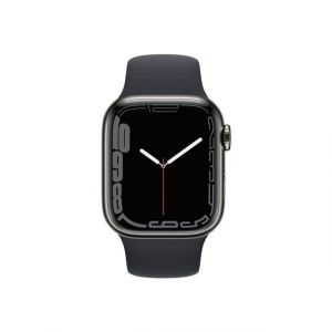 Apple Watch Series 7 GPS + Cellulaire - 41mm -Boîtier acier inoxidable Graphite - Bracelet (2022) - Reconditionné - Excellent état