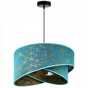 Light-Home Abat Jour Suspension Luminaire Lustre Industriel Milan - Moderne Abat Jour Plafond pour Chambre - en Metal - Bleu