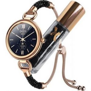Montre Connectée - Maxcom - FW51 - Dorée - Cristaux de Haute Qualité - Podomètre