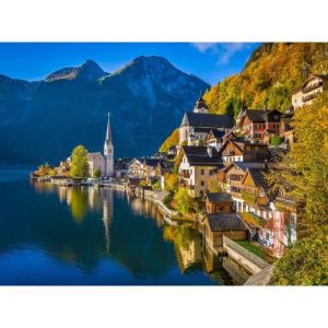 Papier Peint Photo INTISS&Eacute;-(399V) VILLAGE DE MONTAGNE-350x260cm-7 l&eacute;s-Mural Poster G&eacute;ant XXL-Mer Beach Mer Oc&eacute;an Nature Jungle