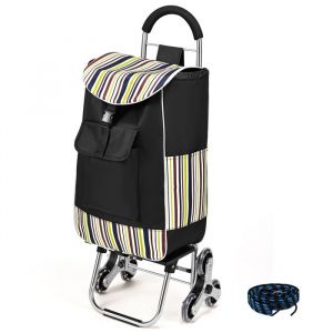 Chariot de Courses Solide Pliable Caddie de Courses 3 Roues 3 en 1 Sac disolation Portable Grande Capacité de 32L Charge Max 30kg