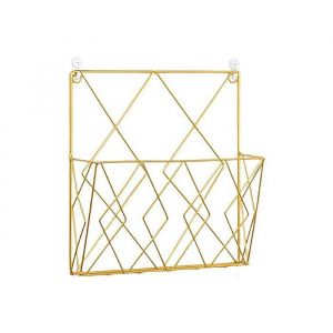 Porte Revues Suspendu Porte Magazine Metal Porte-journaux Panier &agrave; Journaux Porte Revue Mural avec 2 Crochets (Dor&eacute;) YYV