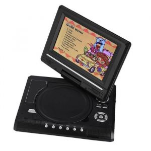 Lecteur DVD portable - &Eacute;cran pivotant 78 po - Fonction TV - Chargeur de voiture - Manette de jeu - 100-240V