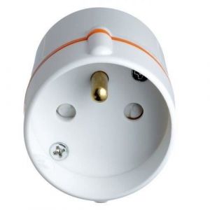 Adaptateur de voyage - Go Travel - Blanc - Pour prises am&eacute;ricaines - Int&eacute;rieur - Rectangulaire