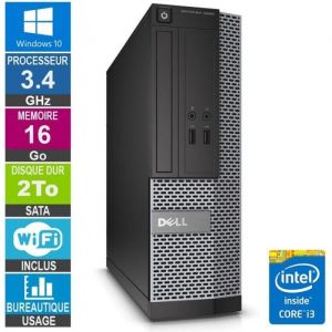 PC Dell Optiplex 3020 SFF i3-4130 3.40GHz 16Go/2To Wifi W10