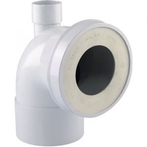 INTERPLAST Pipe WC courte coud&eacute;e 90&deg; femelle avec piquage