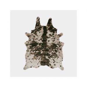 Tapis peau de b&ecirc;te - Imitation vache Normande - Brun et blanc - 150 x 210 cm