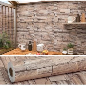 Papier Peint Brique Papier Peint Imitation Pierre Papier Peint Adhesif Mural Salon Papier Adhesif Vintage Deco 300cmx210cm