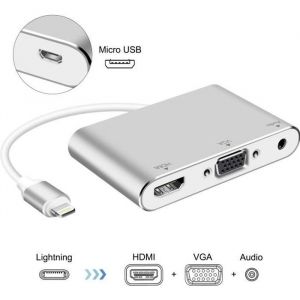 Lightning &ndash; Adaptateur AV num&eacute;rique HDMI et VGA & Audio Adaptateur iphone ipad