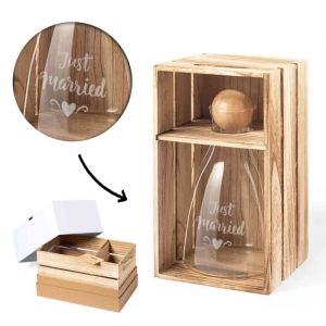 Carafe a decanter le vin Personnalisée - Bouteille en verre avec bouchon & boîte de présentation [ Carafe decanter vin 17L ]