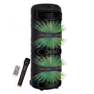 Enceinte karaok&eacute; - INOVALLEY - Lumineuse - 1000 Watts - Bluetooth V5.0 - Autonomie 2 &agrave; 3 heures  - Micro sans fil inclus