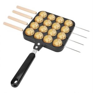 16 cavit&eacute;s Takoyaki Pan po&ecirc;le &agrave; cr&ecirc;pes antiadh&eacute;sive Takoyaki Grill Pan Takoyaki Maker HB022