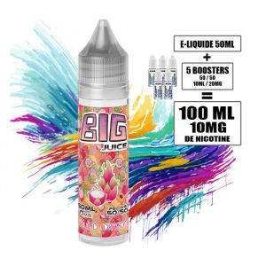 E-LIQUIDE - BIGJUICE - 100ML avec 10MG de nicotine - SAVEUR : DRAGON