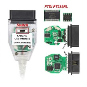 C&acirc;ble INPA K + DCAN FTDI FT232RL pour outil de Diagnostic automobile Scanner pour BMW k-line OBD2 [F1790B0]