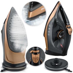 Fer &agrave; repasser sans fil &agrave; vapeur - BERDSEN - 2600 W - Semelle c&eacute;ramique - Auto-nettoyage - R&eacute;servoir 320 ml