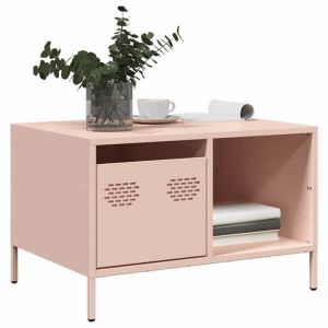 (Rose)Petite Table basseVIDAXLArmoire basse de salon rose 685x50x435cm acier lamin&eacute; &agrave; froid Mgnifique860407