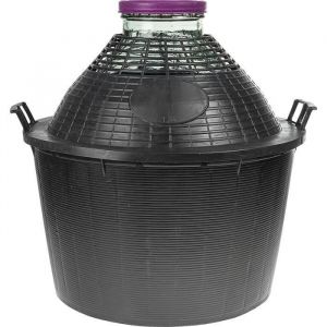Bonbonne à col Large 34L – Bonbonne en Verre  Dame-Jeanne en Verre  Seau Fermentation
