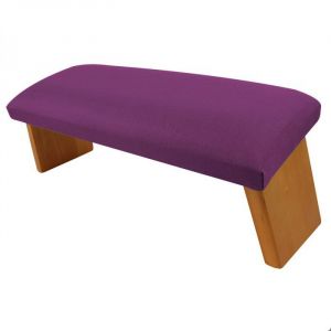 Banc tabouret de m&eacute;ditation yoga pliant en bois - Prune - Vivezen