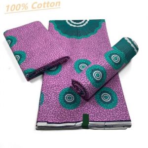 Tissu - Cire de Tissus - Pagne - 6 m&egrave;tres - Coton imprim&eacute; - Haute qualit&eacute;