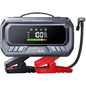 10-In-1 Booster Batterie Voiture 6000ADémarreur BatterieCompresseur 160Psi26800 MahPd 65W600 Lumière LedGrand ÉcranTous Gaz Ou 12L