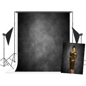 WaW Toile Fond Studio Photographie Tissu Abstrait Gris Anthracite Texture Grunge Mur Photo Shooting Portrait Vintage 1.5x2.2 m[1130]