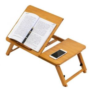 100PCS FLASIDU Plateau Réglable pour Ordinateur Portable de Lit Lapdesk en BambouTable dOrdinateur Portable Pliante 50*30*17cm