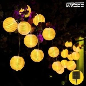 30 Led Guirlande Solaire Exterieur 6.5 M&egrave;tres Lampions Cha&icirc;ne Solaire Guirlande Lumineuse D&eacute;coration Int&eacute;rieure et Ext&eacute;rieur I07F04