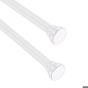 Tringle Rideau Sans Percage - Tringle Rideau Extensible - 70-120 cm (diam&egrave;tre 25 mm) - 1 pi&egrave;ce - Blancpour fen&ecirc;tre armoire