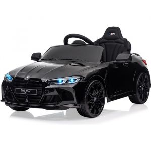 Voiture &Eacute;lectrique - Enfant 12V - Noir Sous Licence BMW M4 avec T&eacute;l&eacute;command&eacute; Vitesses 3 Km/h LED et Musique pour Enfants 3-8 An