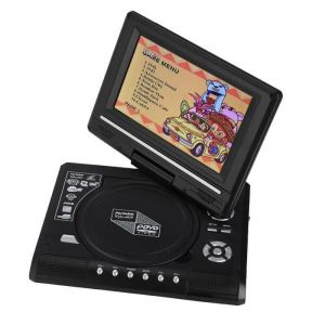 Dioche Lecteur DVD Mobile 78Pouces Lecteur de DVD Portable Écran Chargeur Voiture Rechargeable Manette Jeu 100-240V(EU)
