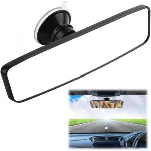 Retroviseur Interieur Voiture 24 x 6.5cm Rétroviseur Conduite Accompagnée à Ventouse Rétroviseur de Voiture Universel Miroir