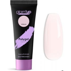 GlamUp - Polygel semi-permanent longue dur&eacute;e Rose Naturel